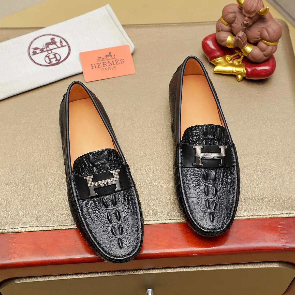 Men's shoes 💰360 🕷🕷【HERMES】The same style as Hermès counters🇨🇳Classic slip-on shoes 1:1 mold opening💯Original quality🍓Using imported first-layer cowhide🍅Pigskin lining🌶🌶Super high-end men's leather shoes🇨🇳Solid and stable Very special🍇 Color, optional! Code number 38-45……